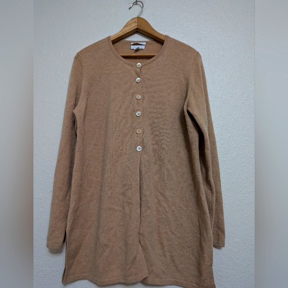 Charter Club Sweaters - CHARTER CLUB 100% 2ply CASHMERE Cardigan, BEIGE, Women’s Size Large